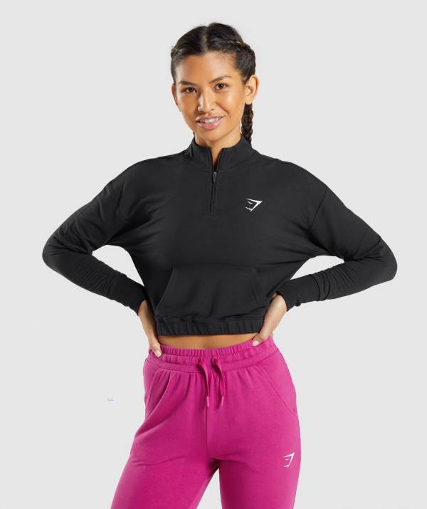Damske Pulovre Gymshark Training Pippa Čierne | WA5126394